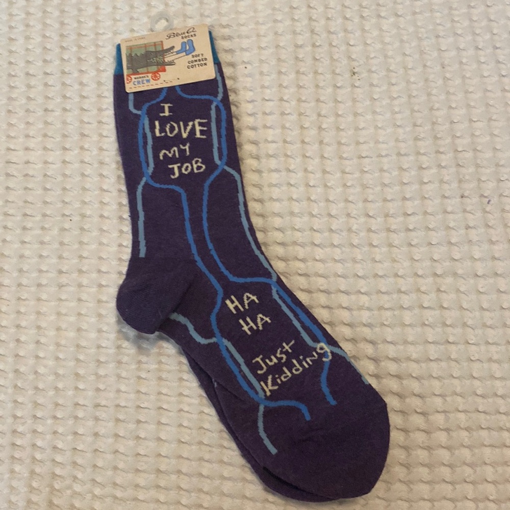 *5 for $20!* Blue Q funny purple socks womens new with tags